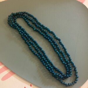 Elegant Blue Beaded Necklace
